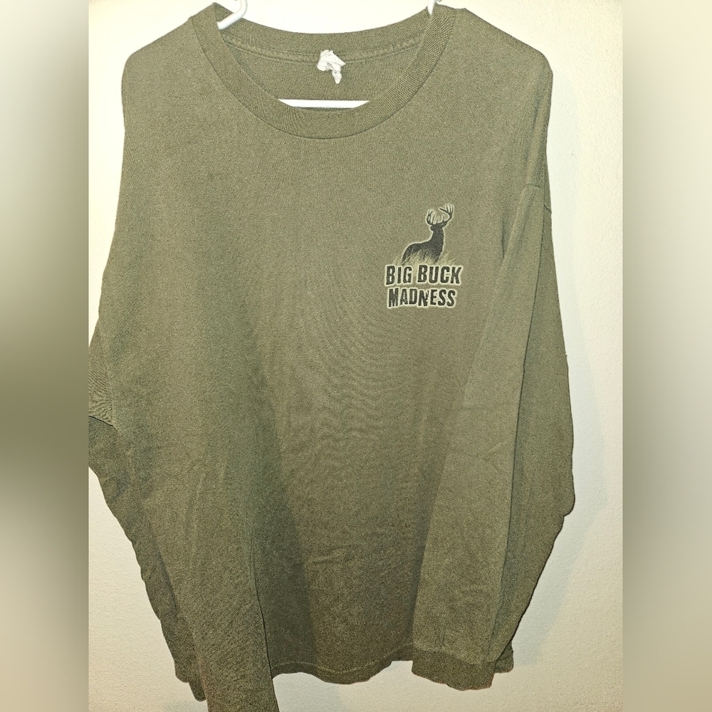 Alstyle Mens Long Sleeve Big Buck Madness T Short Size Xl